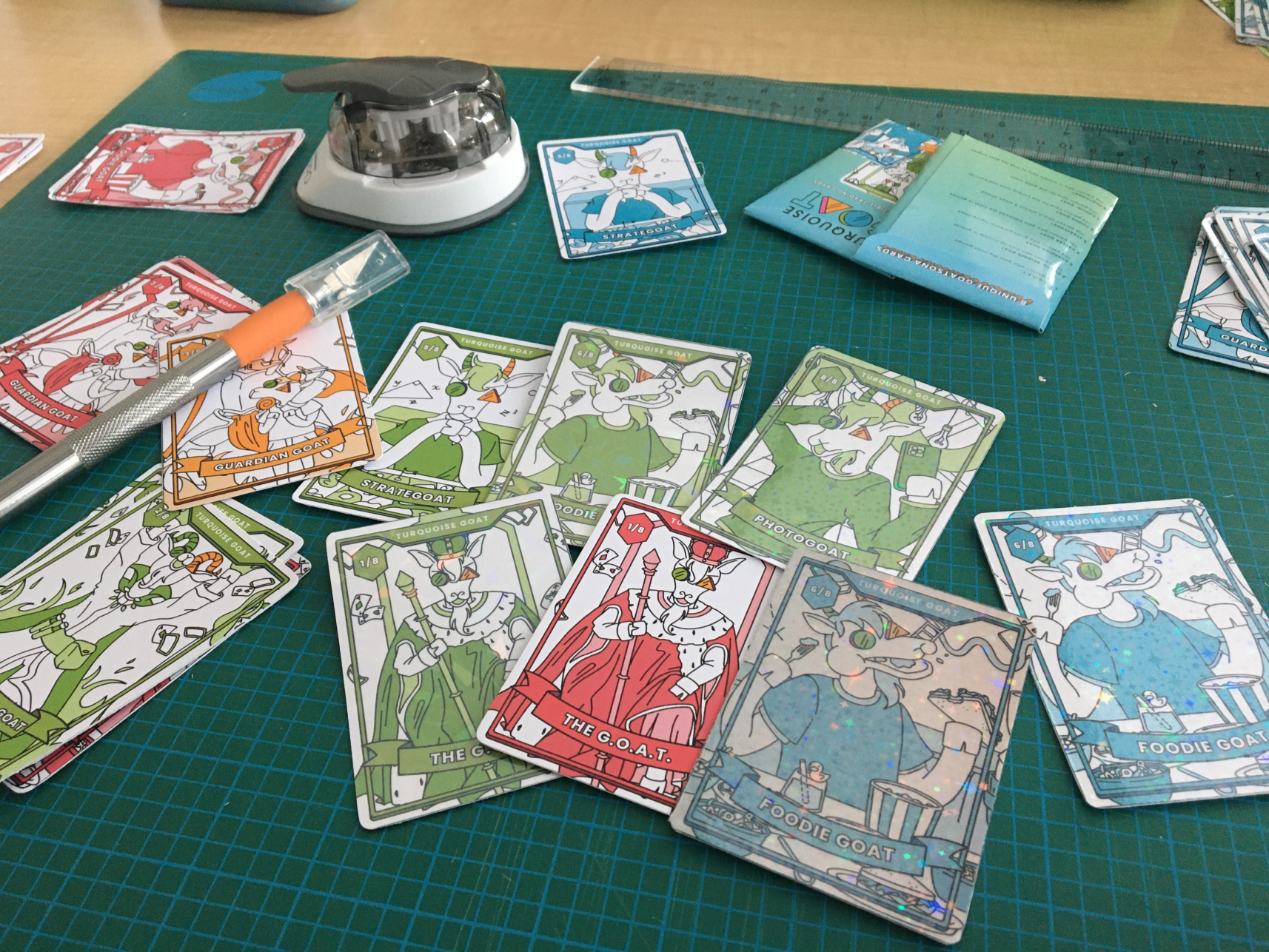 work in progress image of cards