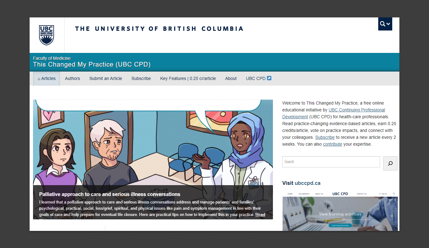 thumbnail of my article resource on the front page of the site